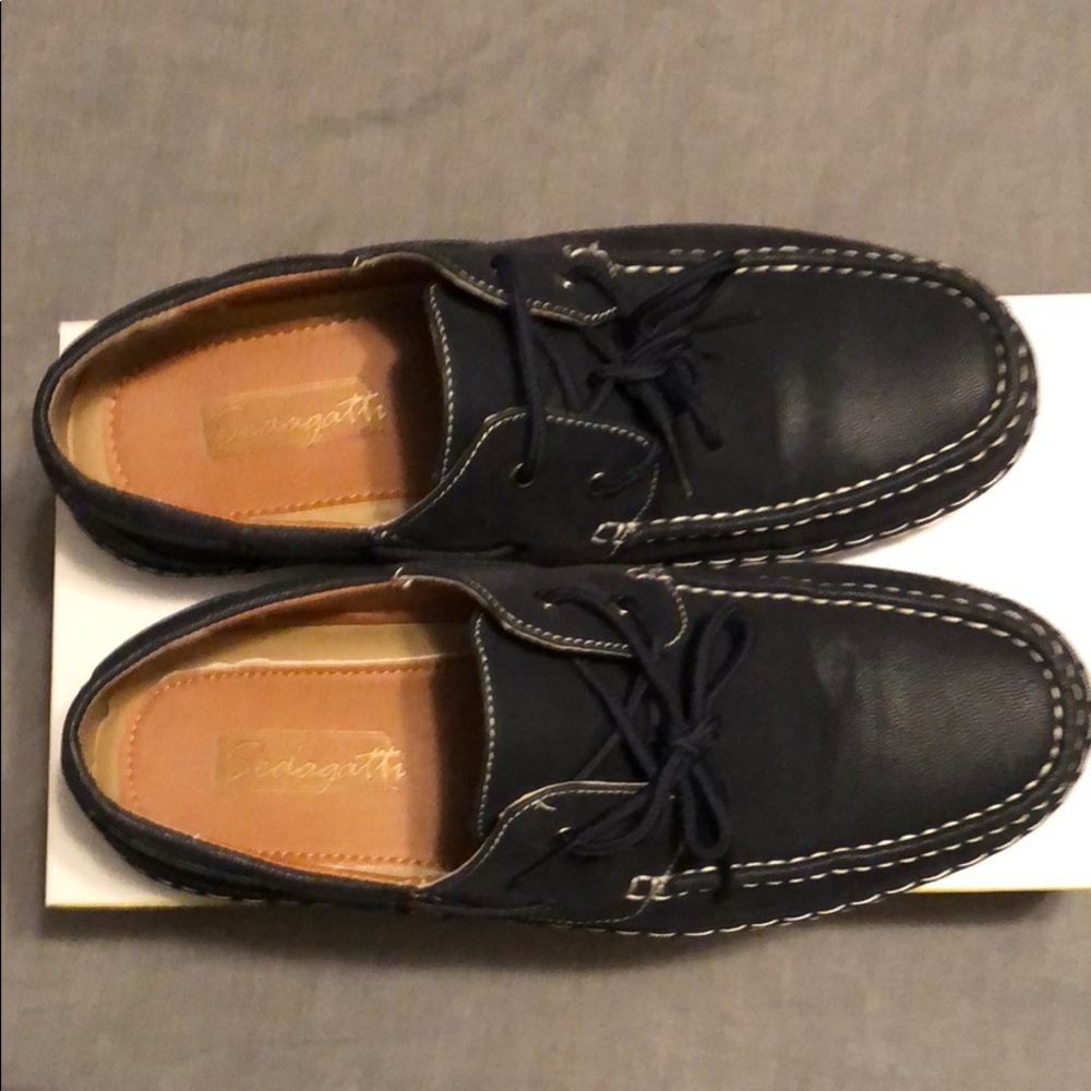 Blue boat shoes